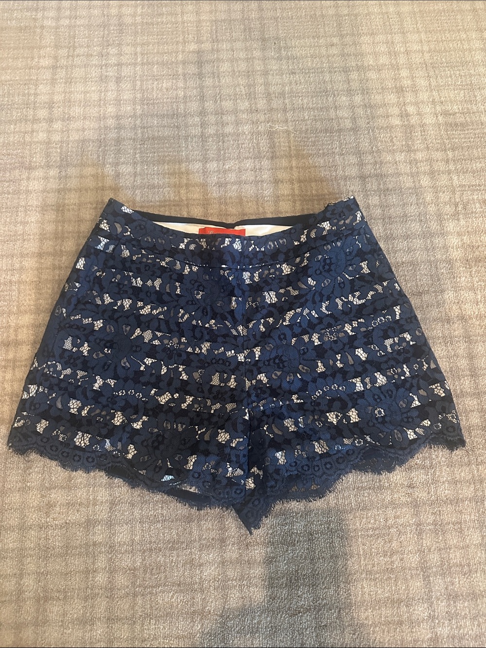 Cartonnier Navy Floral Lace Shorts